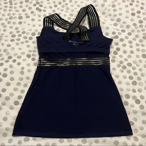 Beyond Yoga Sheer Illusion Tank Top Navy Size Small - Picture 11 of 13